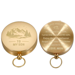 Vente en gros de mini boussoles en acier inoxydable de 60 mm avec cadran à aiguille et porte-clés - Cadeau promotionnel imperméable - Product Image 4