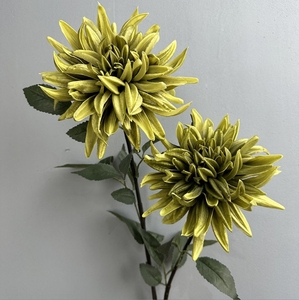 Phổ Biến PU Hoa Đầu Lớn Dahlias Nhân Tạo PU Bất Cảm Ứng Màu Đỏ Trắng <span class=keywords><strong>Dahlia</strong></span> Hoa Cho Đám Cưới Trang Trí - Product Image 4
