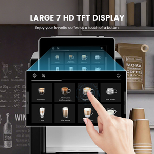 เครื่องชงกาแฟ WS817 หน้าจอ HD 7 นิ้ว สำหรับคาปูชิโน ลาเต้ เอสเพรสโซ่ แบบอัตโนมัติเต็มรูปแบบ สำหรับใช้ในเชิงพาณิชย์ - Product Image 2