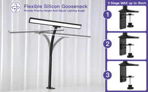 Đèn bàn cho nghiên cứu bàn Dimmable LED bàn đèn với điều khiển cảm ứng văn phòng đu cánh tay đèn bàn với kẹp cho màn hình - Product Image 4