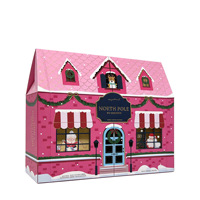 Boîte cadeau surprise de Noël en papier kraft personnalisée avec double porte, calendrier pour les fêtes, vente en gros