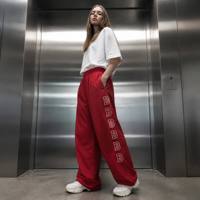 Pantalones Deportivos Personalizados Ligeros de Cintura Media y Pierna Ancha, Cortavientos de Nailon, Estilo Casual Atlético, Estampado B, Ropa Urbana Unisex al por Mayor