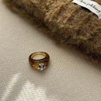Bague en cuivre vintage en gros, motif croix et planète, style rétro vieilli, bague d'index empilable, bijou statement pour femme, cadeau artistique