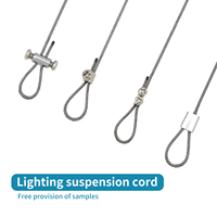 Kit de suspension réglable pour éclairage avec câble en acier à double trou, kit d'installation de suspension pour câble de lampe