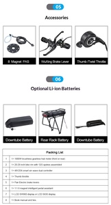 Kit de conversion électrique pour vélo, batterie lithium 48V 1000W haute qualité, tendance - Product Image 4