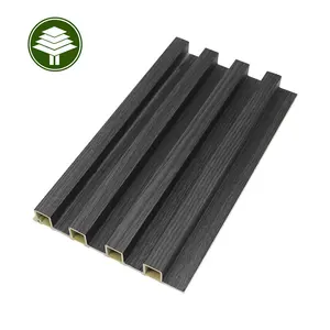 Linyi PVC WPC Exterior Wall Cladding 3D WPC Wall Panels Decorative Wood Plastic Composite Wall Board