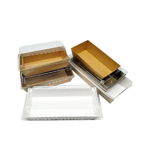 Dùng Một Lần Thụy Sĩ Cuộn Bánh Container Bánh Sandwich Hộp Bánh Sushi Bao Bì Kraft Hộp Giấy Với Nắp Rõ Ràng - Product Image 6