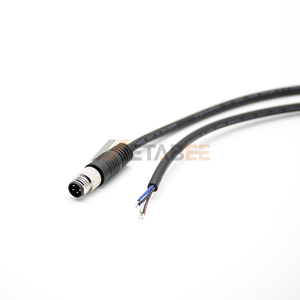 <span class=keywords><strong>Cable</strong></span> de Extensión de Sensor Sobremoldeado Personalizado M8 Macho-Hembra, Impermeable, para Tira de LED Pixel, con PVC Negro, 1m 10m, 4 6 Pines - Product Image 2