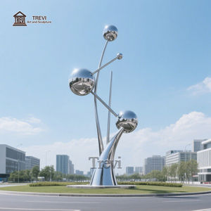 Grande statue extérieure en métal en acier inoxydable Sculpture de <span class=keywords><strong>rond</strong></span>-<span class=keywords><strong>point</strong></span> de ville en acier inoxydable en métal à vendre - Product Image 3