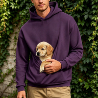Vêtements tendance pour propriétaires et chiens, tenues assorties pour animaux de compagnie, couleurs unies, sweats à capuche pour humains, vente en gros personnalisée