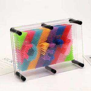 Wholesale Clone Metal Pin Antistress Art Hand Shape Model Kid Toys Pinscreen Needle <b>Board</b> Sculptures Painting Carving Gift - Product Image 3