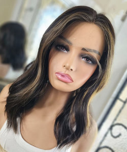 Parrucca Kosher Ebraica in Capelli Umani Grezzi Slavici Russi, con Pizzo Svizzero Invisibile, Balayage Naturale, Cuticole Allineate, Stile Modesto - Product Image 4