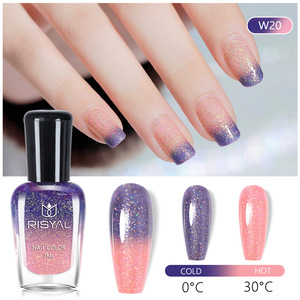 Vernis à ongles thermique Aurora 7 ml, gel brillant changeant de couleur, vernis UV LED pour effet de température, manucure - Product Image 5