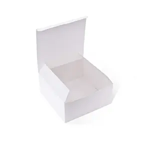 화이트 선물 상자 8x8x4 뚜껑 신부 들러리 제안 상자, 신랑 들러리 제안, 선물 상자