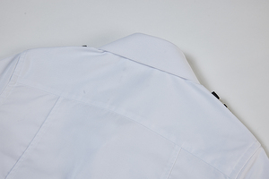 Chemise d'uniforme de style aviation avec épaulettes, blanche, à manches courtes, tenue de travail professionnelle pour hôtesses de l'air et pilotes - Product Image 6