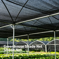 Zwarte HDPE verdikte, heavy-duty, vlak geweven, anti-UV, anti-verouderings, buitenlandbouw schaduwnet voor moestuin