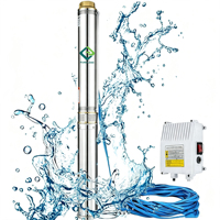 Pompe à eau submersible multi-étages en acier inoxydable haute pression de 2 pouces pour puits profonds et eaux claires destinée aux foyers