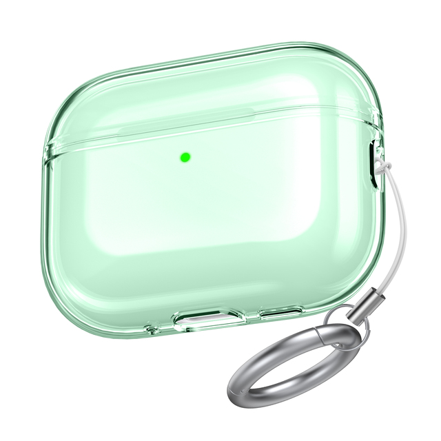 Clear Soft TPU Anti-Wrinkle Protective Case for AirPods Pro 3  Wireless Charging with Keychain
