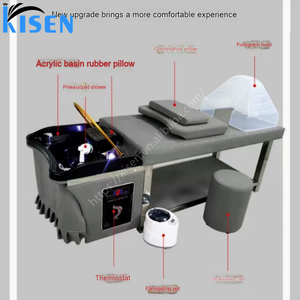 KISEN Headspa Sofá Comercial para Oficina, Mostrador de Recepción, Muebles de Belleza, Set de Salón, Cama de Lavado de Cabello para Peluquería - Product Image 2