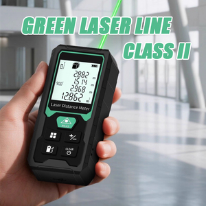 Laser công cụ đo lường màu xanh lá cây 328ft/100M Kỹ thuật số 40m Laser có thể sạc lại khoảng cách meter M/in/ft đơn vị Pythagore khoảng cách khu vực góc - Product Image 2