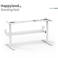Pieds de table ronds motorisés, double moteur, bureau debout électrique réglable en hauteur pour un mobilier de bureau à domicile ergonomique