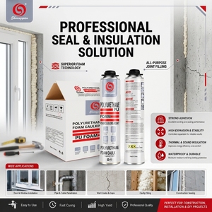 <span class=keywords><strong>Mousse</strong></span> <span class=keywords><strong>isolante</strong></span> en polyuréthane PU à faible expansion, <span class=keywords><strong>mousse</strong></span> de pulvérisation imperméable <span class=keywords><strong>pour</strong></span> l'installation de fenêtres, utilisation en construction - Product Image 1