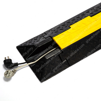 Yellow Jacket 1 Channel Electrical Wire Cable Protector/Rubber Kerb Ramps/Floor Cable Cover