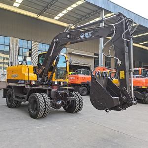 Excavatrice sur roues hydraulique de 10 tonnes JG120S de 73,5 kW avec attache rapide et grappin - Product Image 3