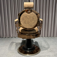 Chaise de barbier rétro de luxe, chaise de salon hydraulique inclinable, chaise de coiffure pivotante et réglable en hauteur pour salon de coiffure et institut de beauté