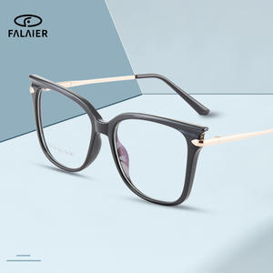 Lunettes anti-lumière bleue pour femmes Falai, monture TR90, design papillon en métal, verres plats, lunettes de lecture 87061 - Product Image 4