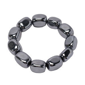 Bracelet Terahertz Naturel Main Rangée Chanfrein Bracelets Noble Sain Hommes Femmes Bijoux Cadeau D'anniversaire - Product Image 6