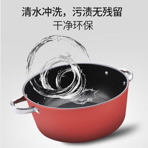 Non-Stick <b>Soup</b> <b>Pot</b> 5L Above Double Handle Stew <b>Pot</b> For Gas And Induction Cookers - Product Image 4