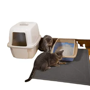 猫砂垫保持地板清洁耐用猫砂箱垫，带分散控制