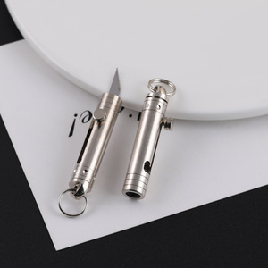 Porte-clés couteau de poche à ressort Tang Sanjiang en laiton pour ouvrir les colis, artisanat et bijoux DIY - Product Image 2