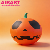 Sombrero de Bruja Inflable con Forma de Calabaza, Decoración Inflable de Calabaza para Jardín/Exterior, Calabaza Gigante Inflable Decorativa