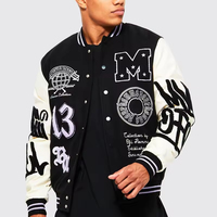 Vente en gros personnalisée de vestes d'université pour hommes vestes Letterman blouson aviateur d'université Letterman