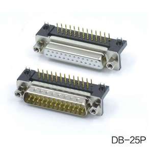 Connecteur femelle D-SUB 25 broches de haute qualité, angle droit, type DB 25P DIP R/A, contact en cuivre pour PCB - Product Image 3