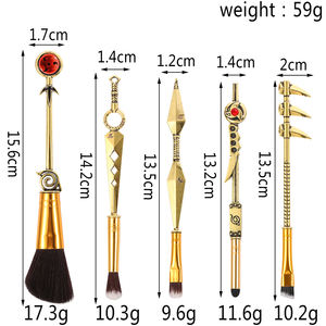 रचनात्मक डिजाइन जापानी एनीमे राक्षस स्लेट गुलाब सोने के मेकअप ब्रश 5 पीसी आंखों के लिए सेट - Product Image 2