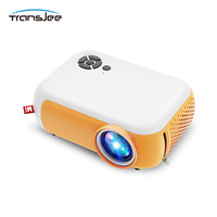 TRANSJEE A10 Mini projecteur portable HD pour la maison, la chambre à coucher, le chevet, batterie intégrée, peut se connecter au téléphone portable sans fil, grand écran
