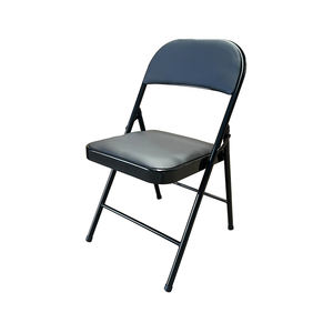 Chaise <span class=keywords><strong>de</strong></span> <span class=keywords><strong>salle</strong></span> à manger ergonomique pliable en métal avec coussin pour restaurant extérieur, intérieur, bureau et réception - Product Image 3