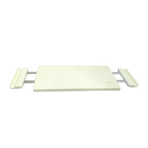 Plateau repas pour personnes âgées alitées, en ABS blanc, taille personnalisable, avec porte-gobelet - Product Image 4