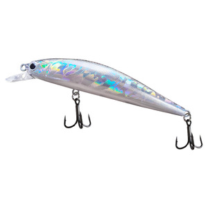 Leurre Minnow Argenté Flottant et Coulant à Trois Hameçons pour la Pêche au Bar en Eau Moyenne - Product Image 2