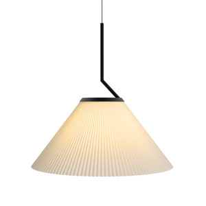 Lampe à suspension crème pour salle à manger style italien Lampe de table pour café à trois têtes Luminaire crème plissé - Product Image 1