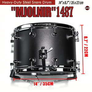 Beatello |   Directement de l'usine |   Tambourin en acier lourd série 1487, 14 x 8,7 pouces, cerceaux renforcés de 3,0 mm, design pliable |   Batterie de percussion rock/metal - Product Image 6