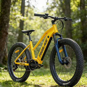 Vélo de montagne électrique, vélo électrique, autonomie de 31 à 60 km, cadre en alliage d'aluminium, pneus de 26 pouces, conception à 1 vitesse, adapté au tout-terrain - Product Image 1