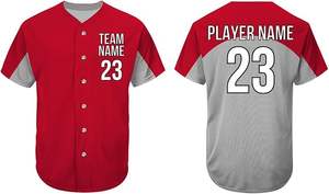 Tontons Usine Personnalisé Votre Nom Numéro Logo Transfert De Chaleur Imprimé Respirant Plus La Taille Adulte Sublimé Bouton Baseball Maillots - Product Image 3