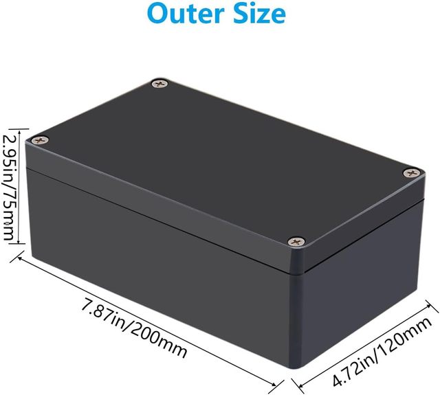 Black Electrical Boxes IP67 Outdoor Waterproof Box Electronic Junction Box Power Enclosure