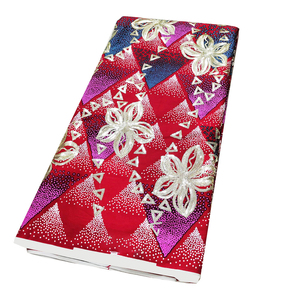 Vente en gros de véritable wax Ankara African block sequni wax prints tissu 100% coton Nigeria wrapper motif imprimé - Product Image 5