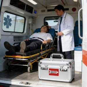 Boîte de rangement pour véhicule avec serrure à combinaison - 15,5 x 9,6 x 10 pouces - Boîte universelle compatible <span class=keywords><strong>AED</strong></span> pour dispositifs médicaux - Product Image 6