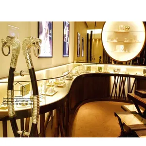 خزانة عرض صالة العرض ، طاولة مجوهرات عتيقة من اليشم والزجاج